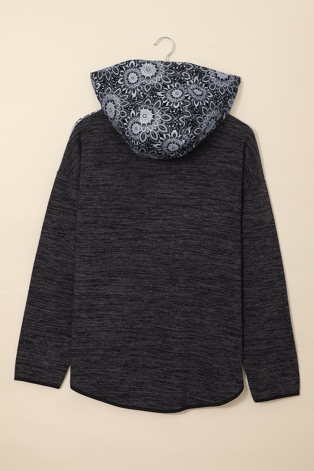 Women's Hoodie Featuring Everyday Black Tribal Print Vintage Pocket