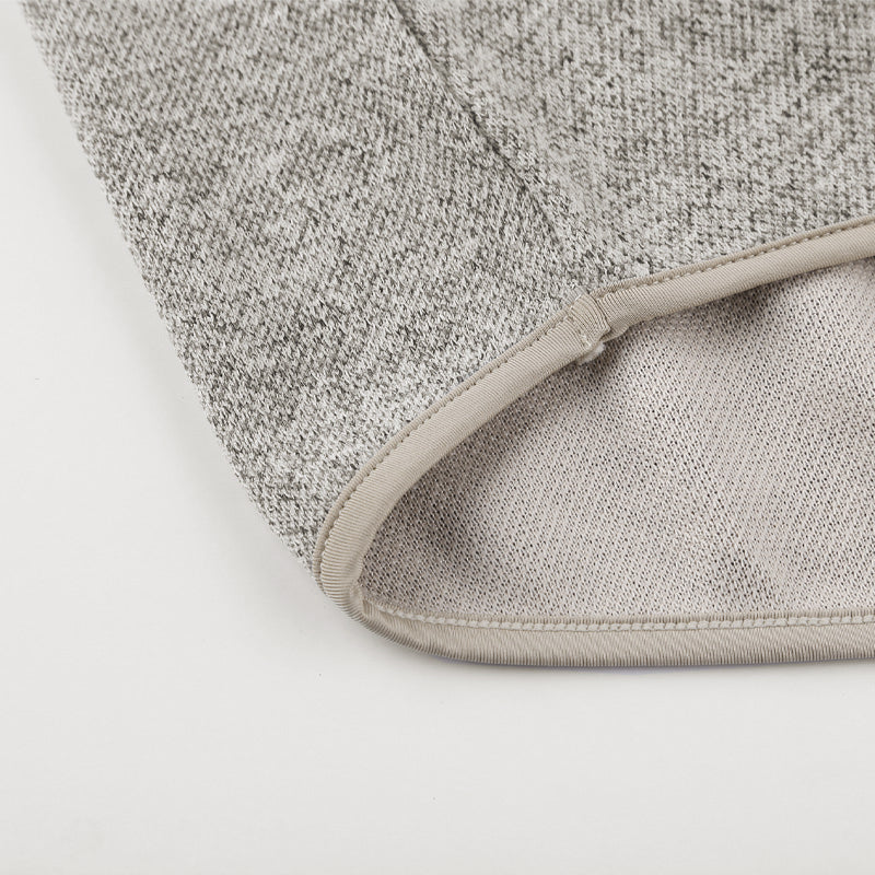 Women's Hoodie Featuring Pullover Women's Brown Heathered Print Button Snap Neck