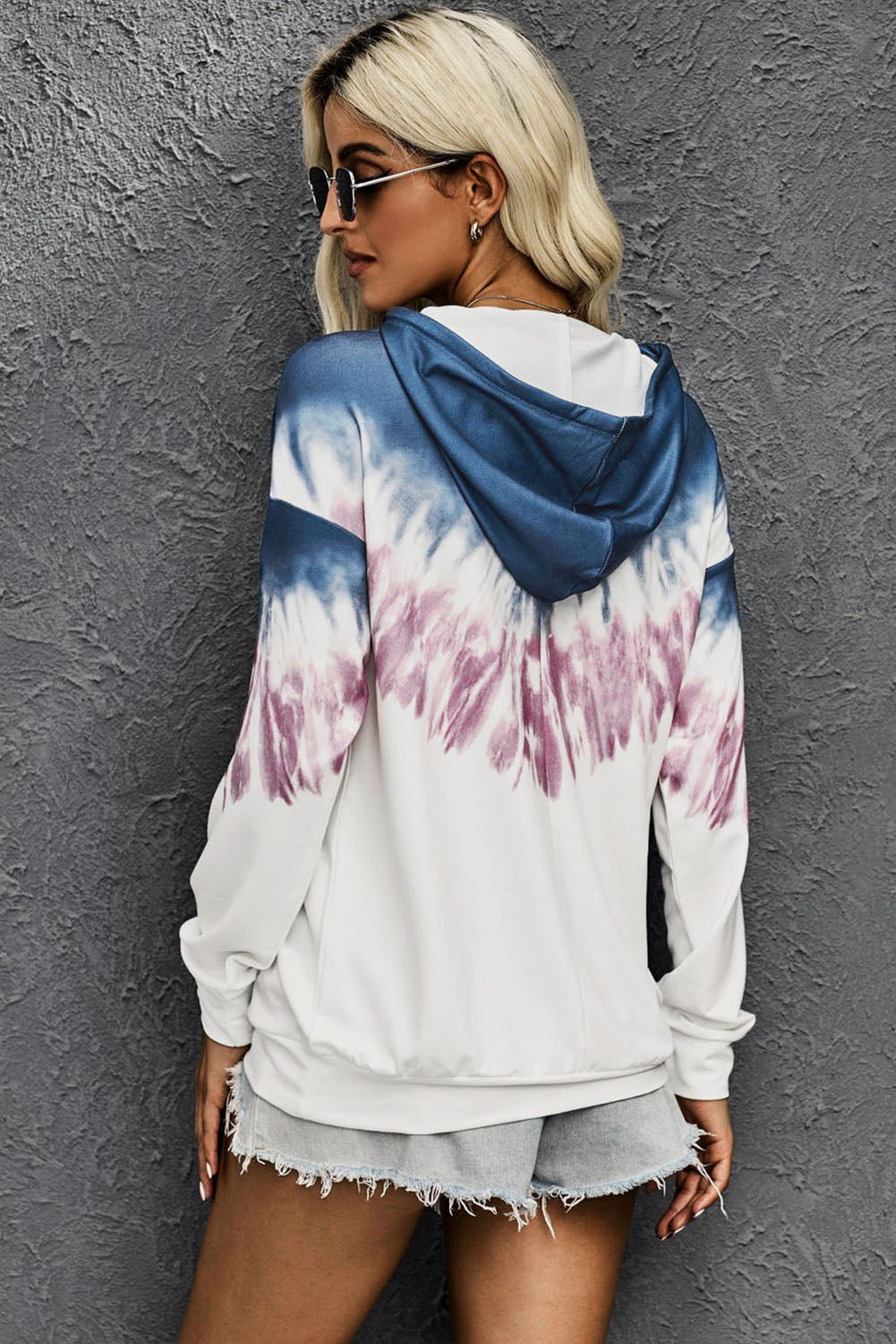 Women's Hoodie Featuring Fashion Demi Tie-dye