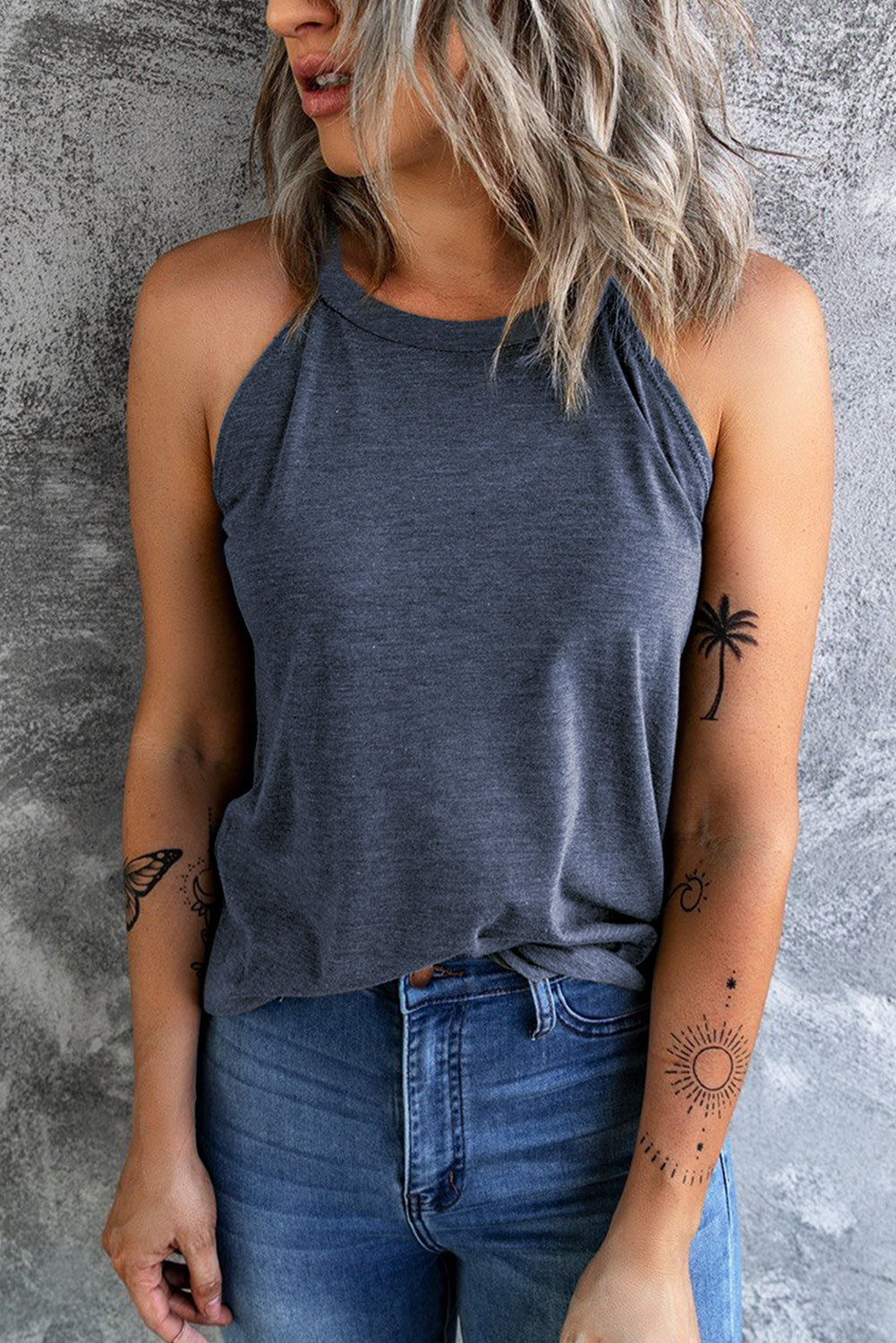 Women's Tank Top Featuring Everyday Blue Crew Neck