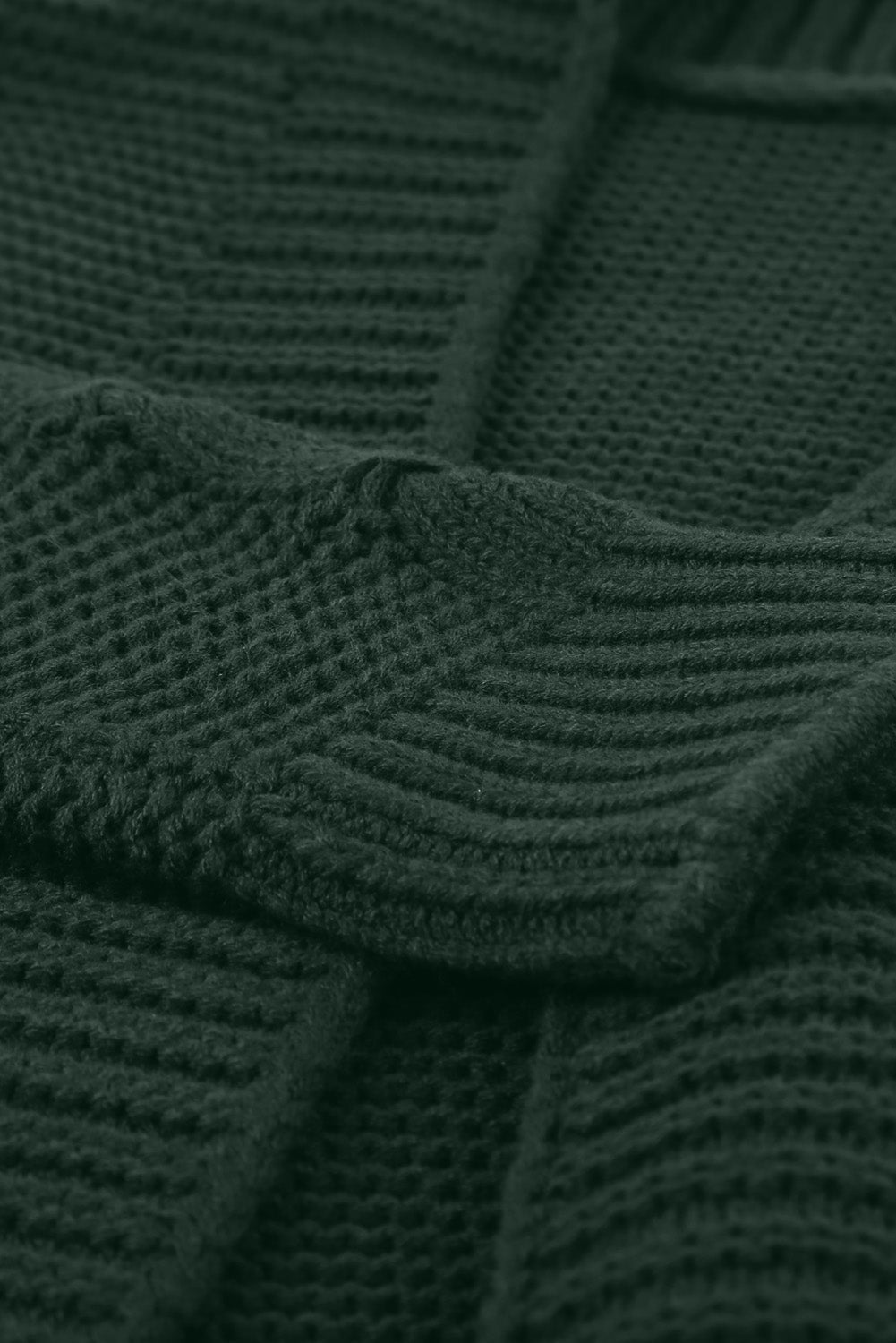 Women's Chunky Women's Green Open Front Knit Cardigan