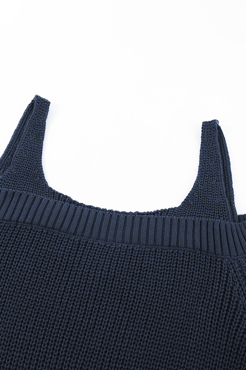 Women's Sweater Featuring Fashion Dark Blue Dew Shoulder Juliette Knitted