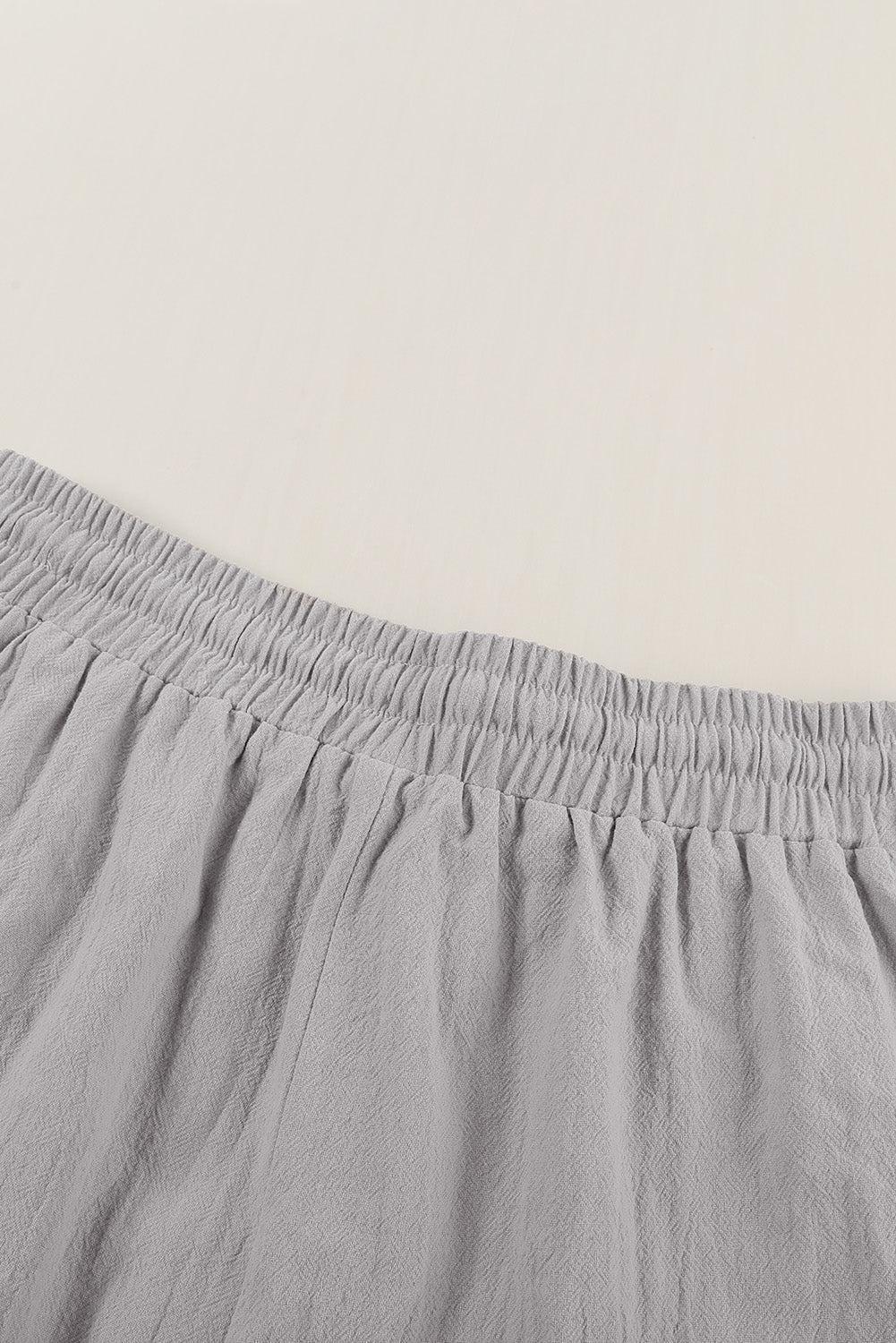 Women's Pants with Pockets Long Straight Legs Women's Gray Drawcord Elastic Waist
