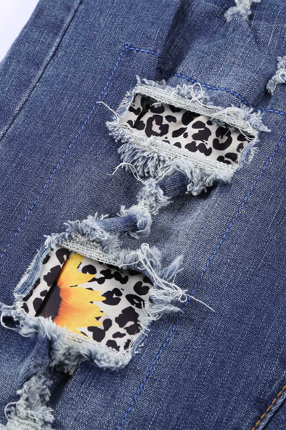 Women's Jeans with Distressed High-Rise