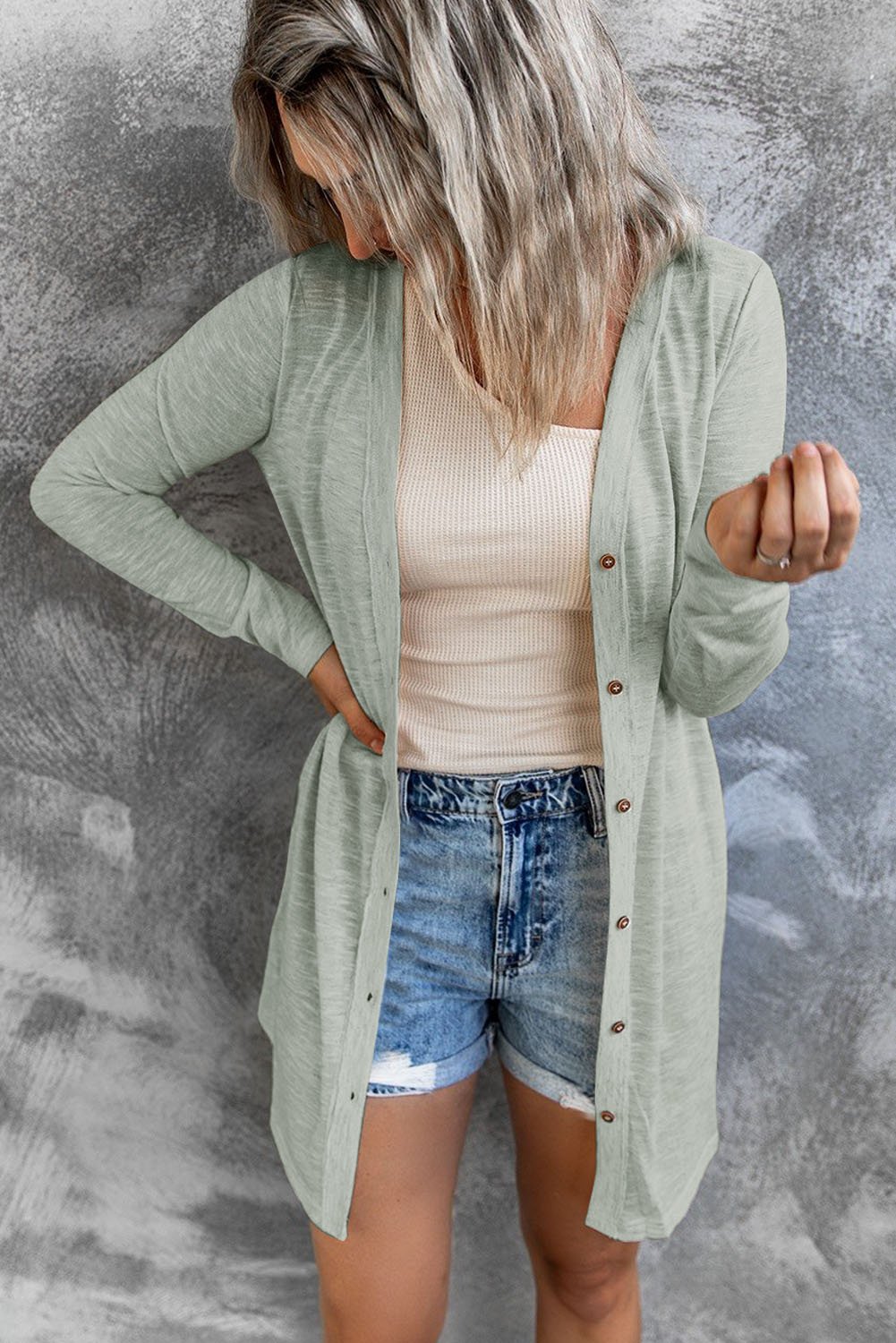 Cardigan for Women Lightweight Gray
