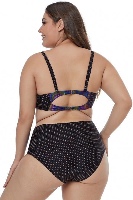 Women's Swimwear Featuring Moulded Cups Dotted Plus Size Bikini