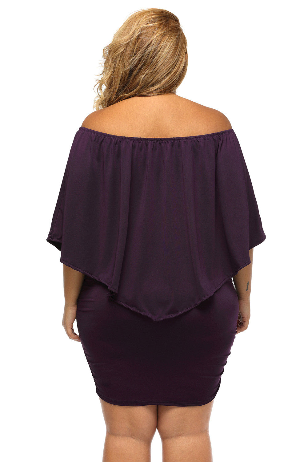 Mini Dress for Women Layered Purple Plus Size Multi-way Dressing