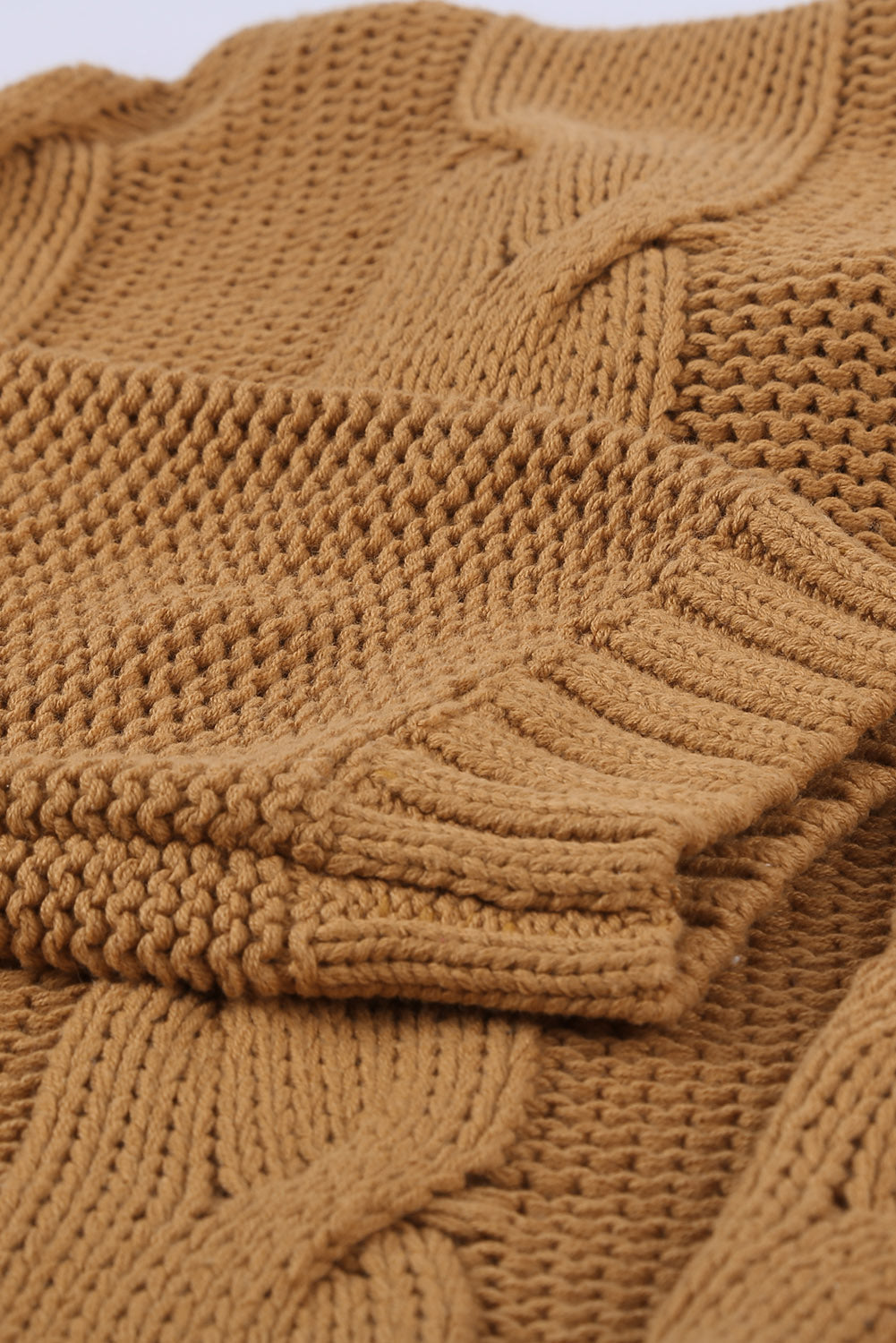 Turtleneck Sweater for Women Handmade New Orange Cuddle Weather Cable Knitted