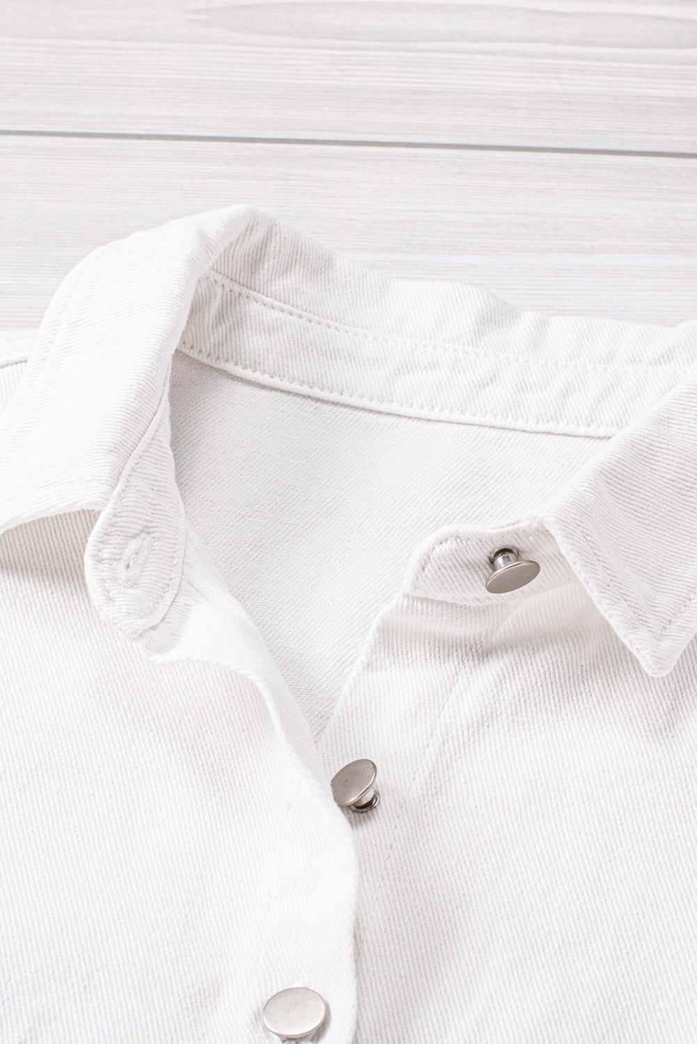 Women's White Jeans Shirt Jacket