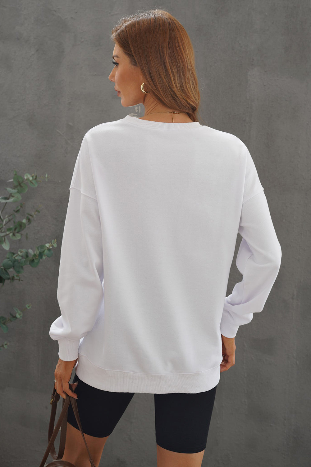 Women's White Oversized Sweatshirt
