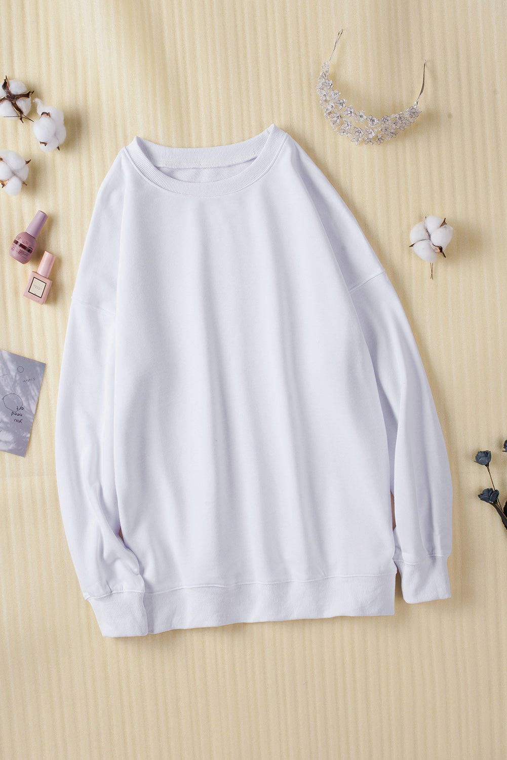 Women's White Oversized Sweatshirt