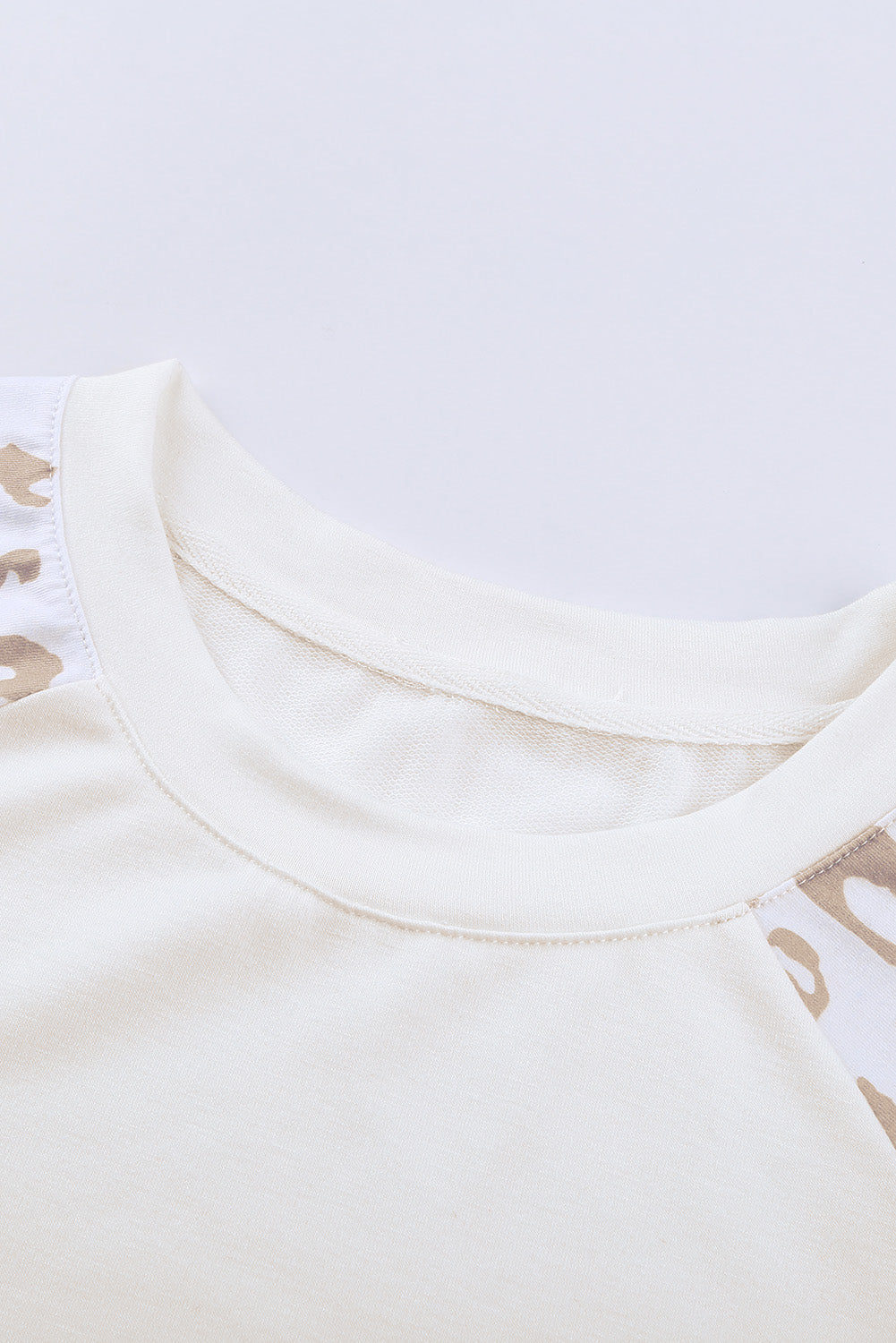 Women's Women Beige Leopard-Print Print Bubble Sleeve Top