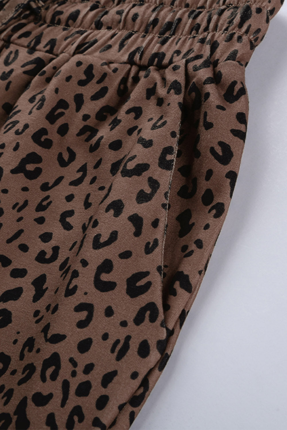Women's Leopard-Print Women's Everyday Brown Breezy Joggers