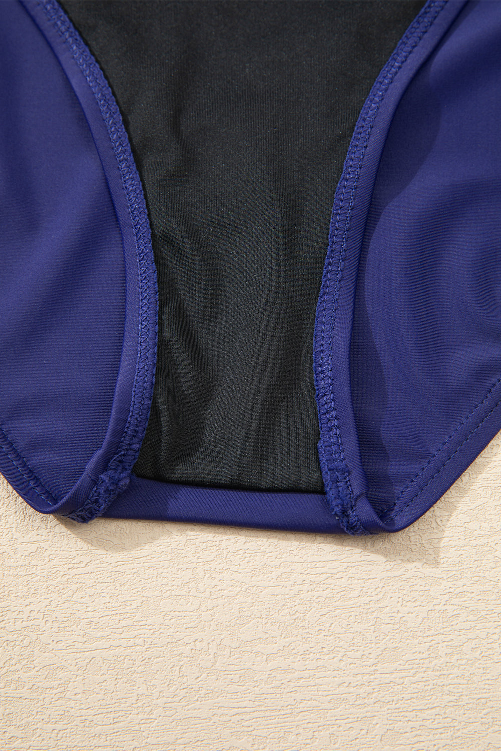 Neck Stripe Scoop Adjustable Tankini and Matching Skort Bathing Suit in Blue