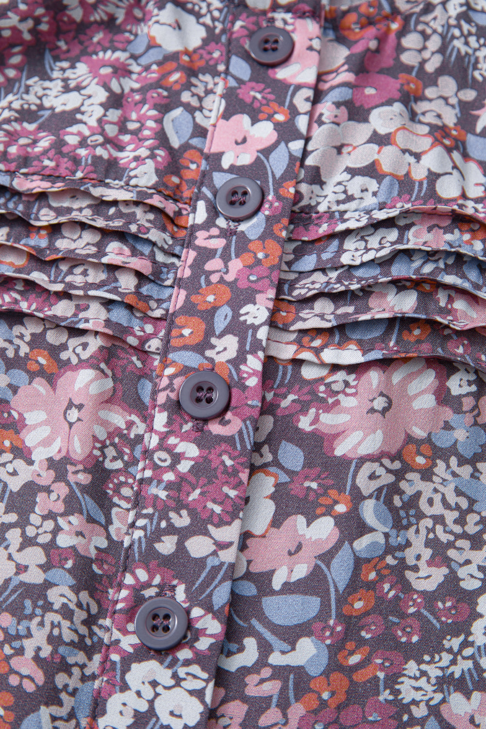 Boho Floral Pleated Button-Front Tank Top