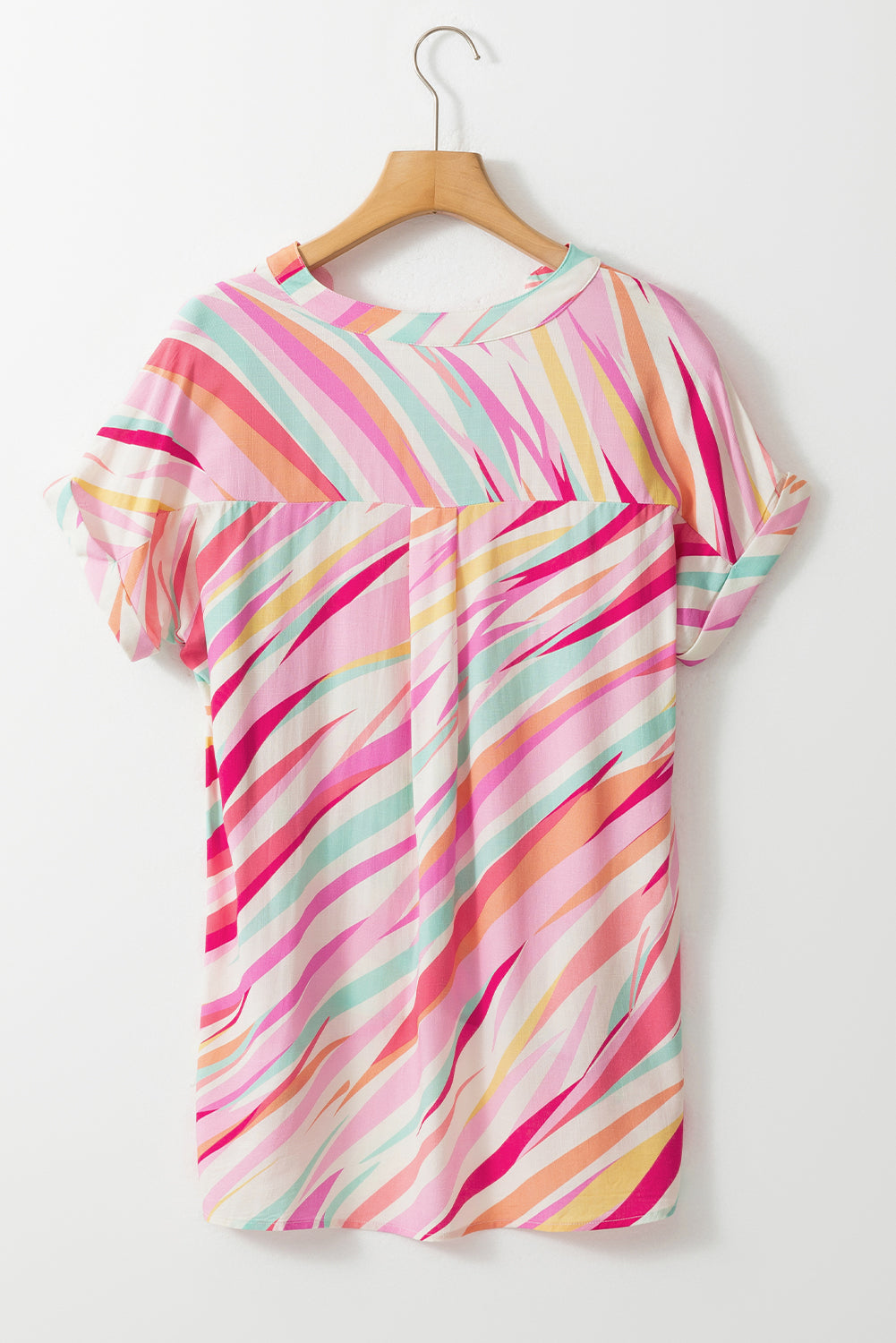 Women's Short-Sleeve High Low Blouse