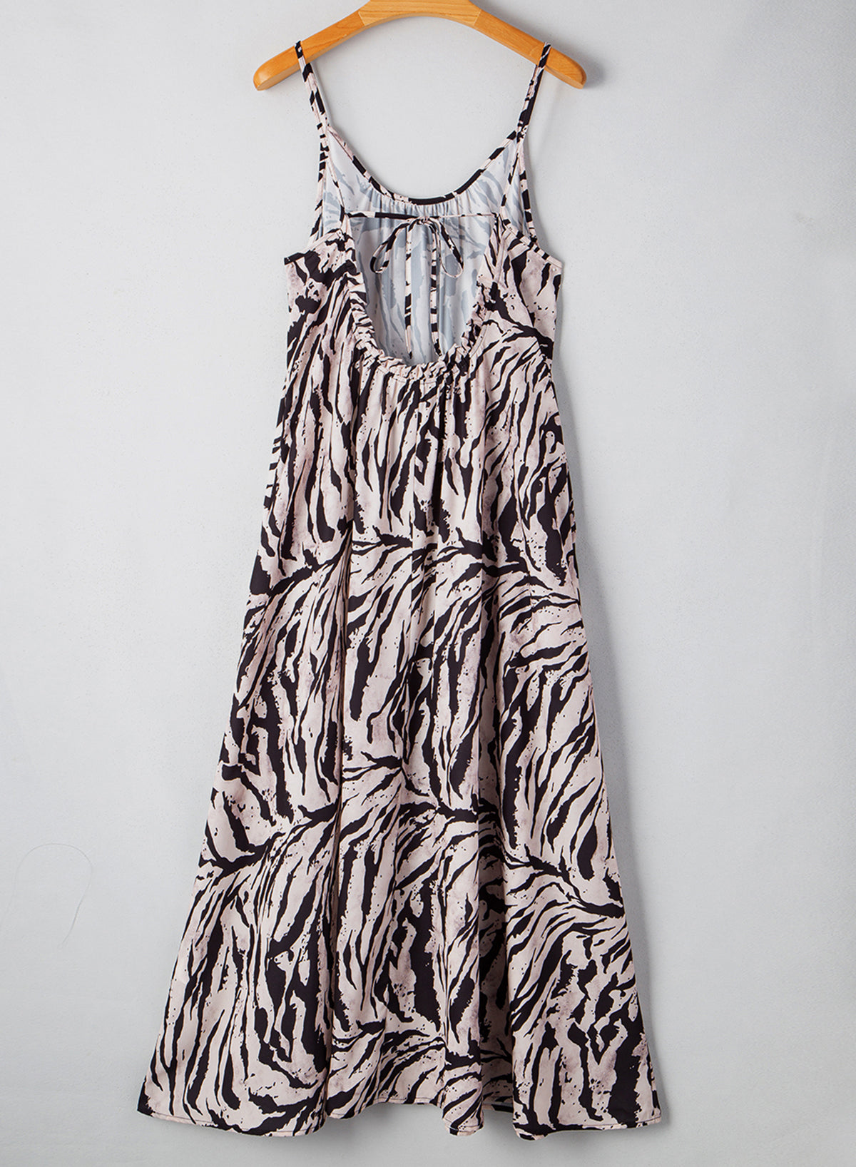 Abstract Print Open Back Boho Loose Maxi Sundress