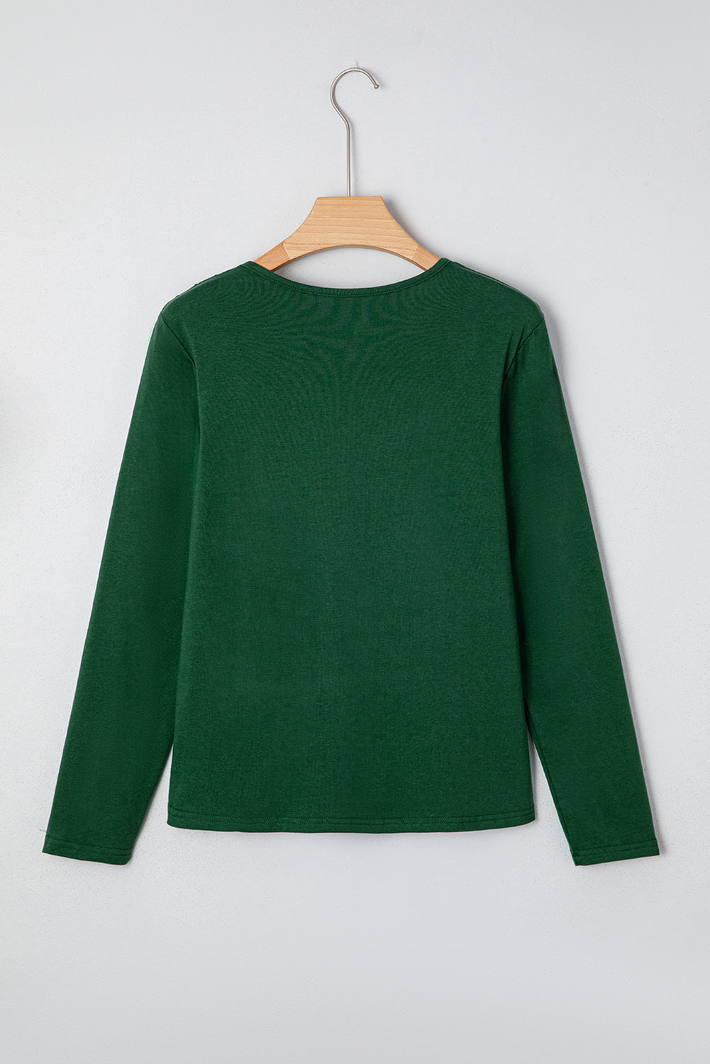 Asymmetric Seam Detail Solid Long-Sleeved Top