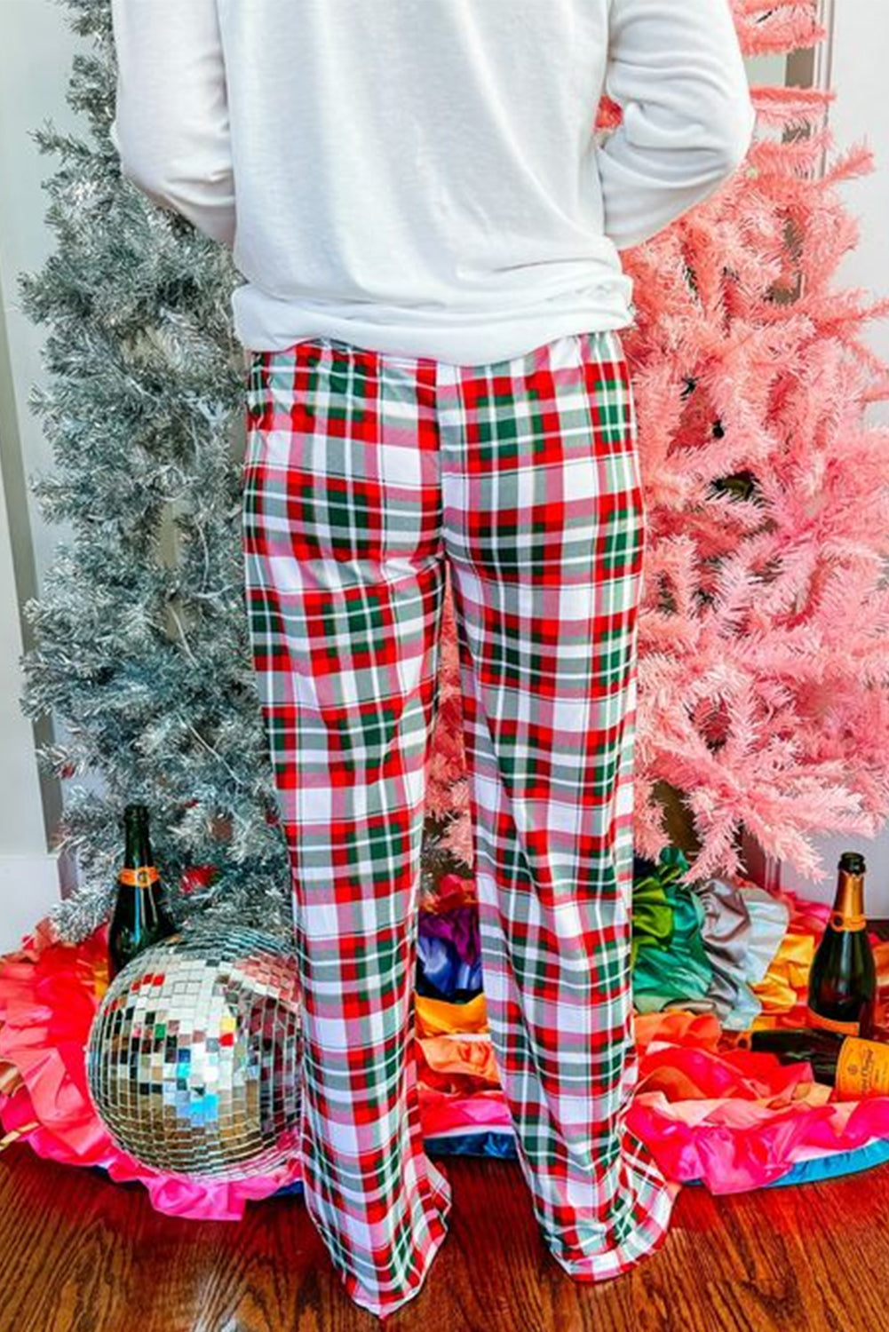 Merry Print Christmas Plaid 2-Piece Lounge Set