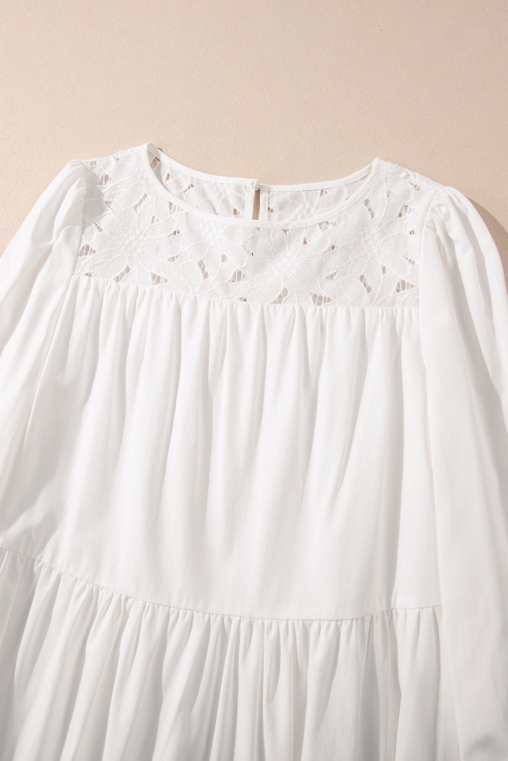 Women's Lace-Trimmed Bracelet Layered Mini Dress