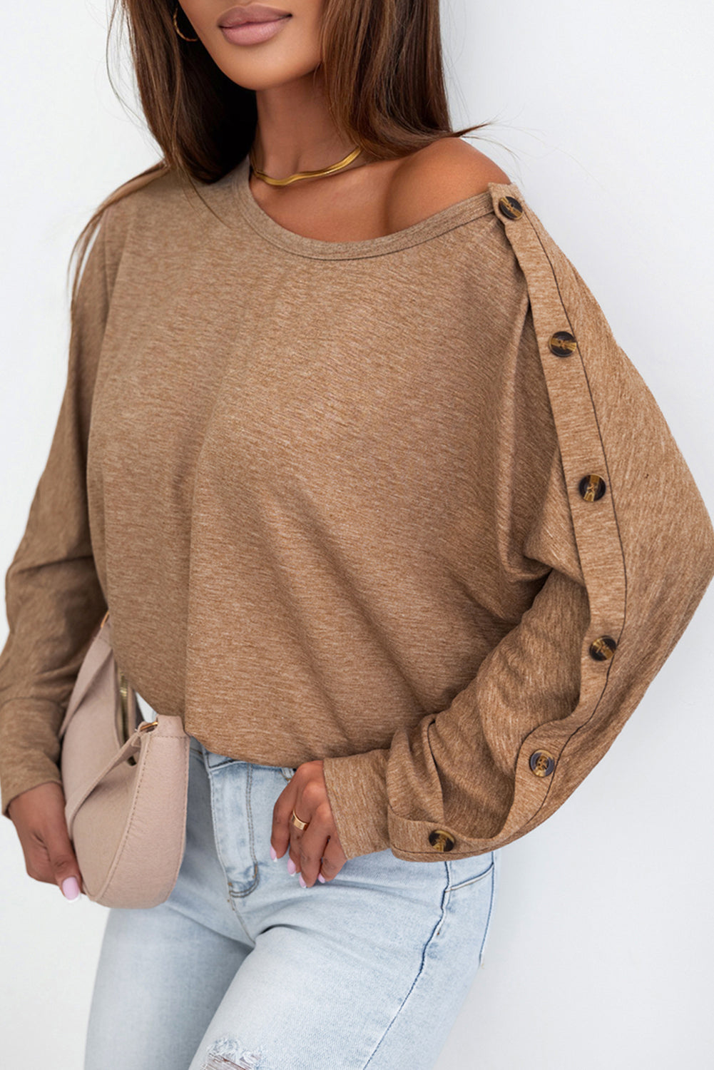 Women's Dolman Sleeve Solid Color Top