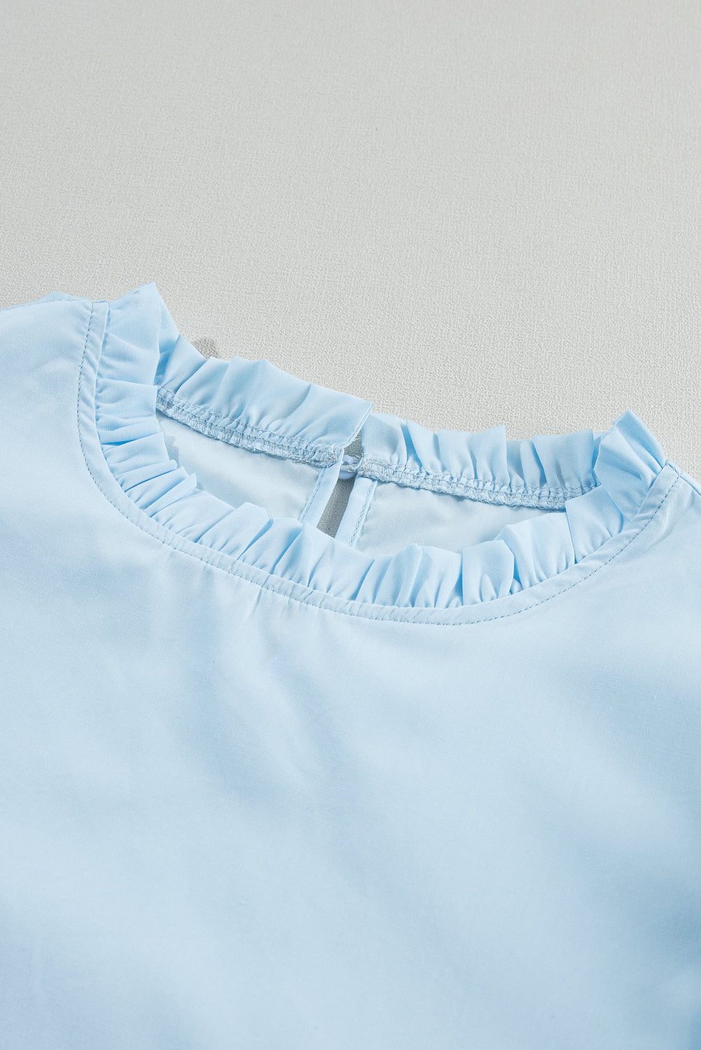 Blouse for Women Cap Sleeve Filled Neck