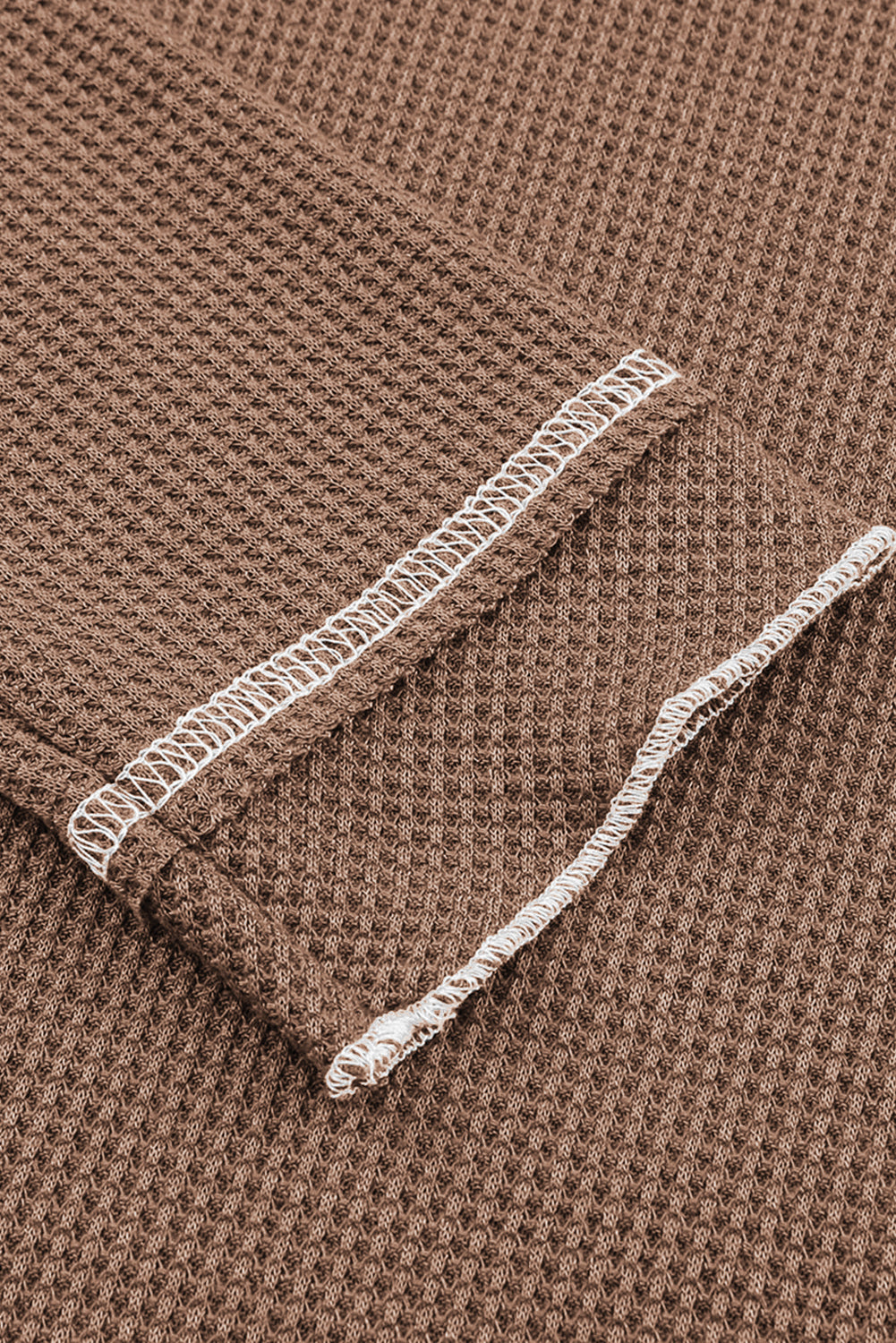 Textured Round-Neck Long-Sleeved Top
