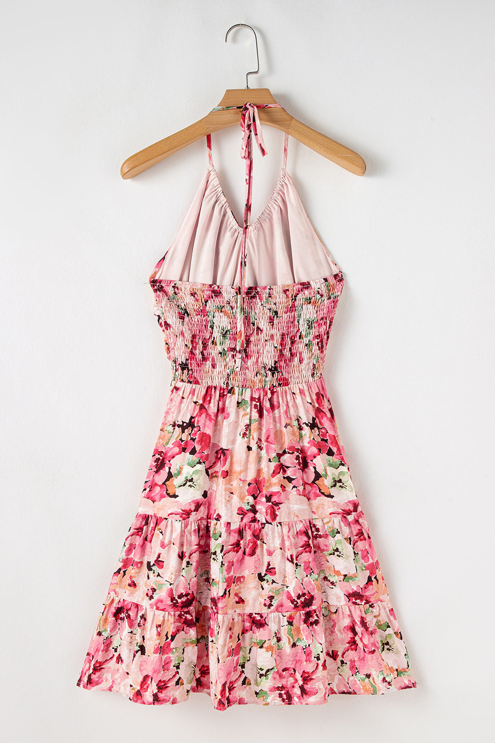 Floral Sleeveless Halter Neck Mini Dress
