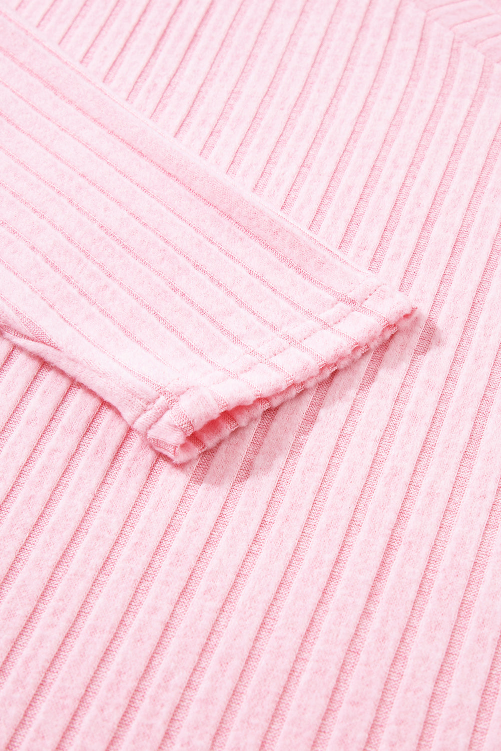 Rib-Knit Knit V-Neck Slouchy Two-piece Outfit