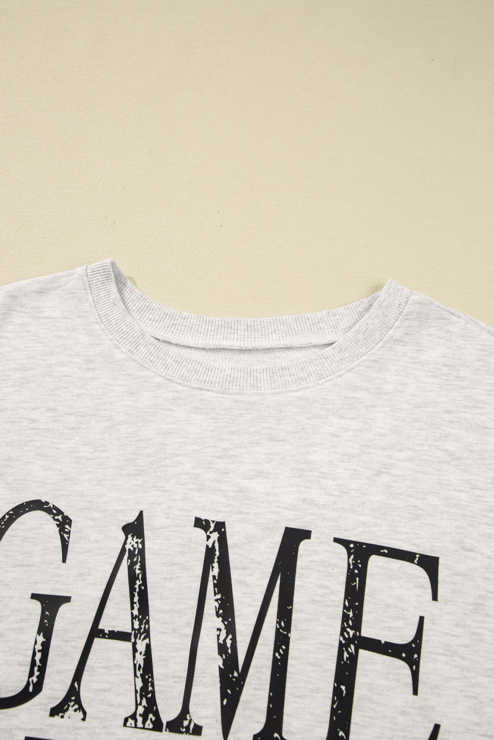 Washed GAME Retro GAME DAY Graphic Baggy Sweatshirt