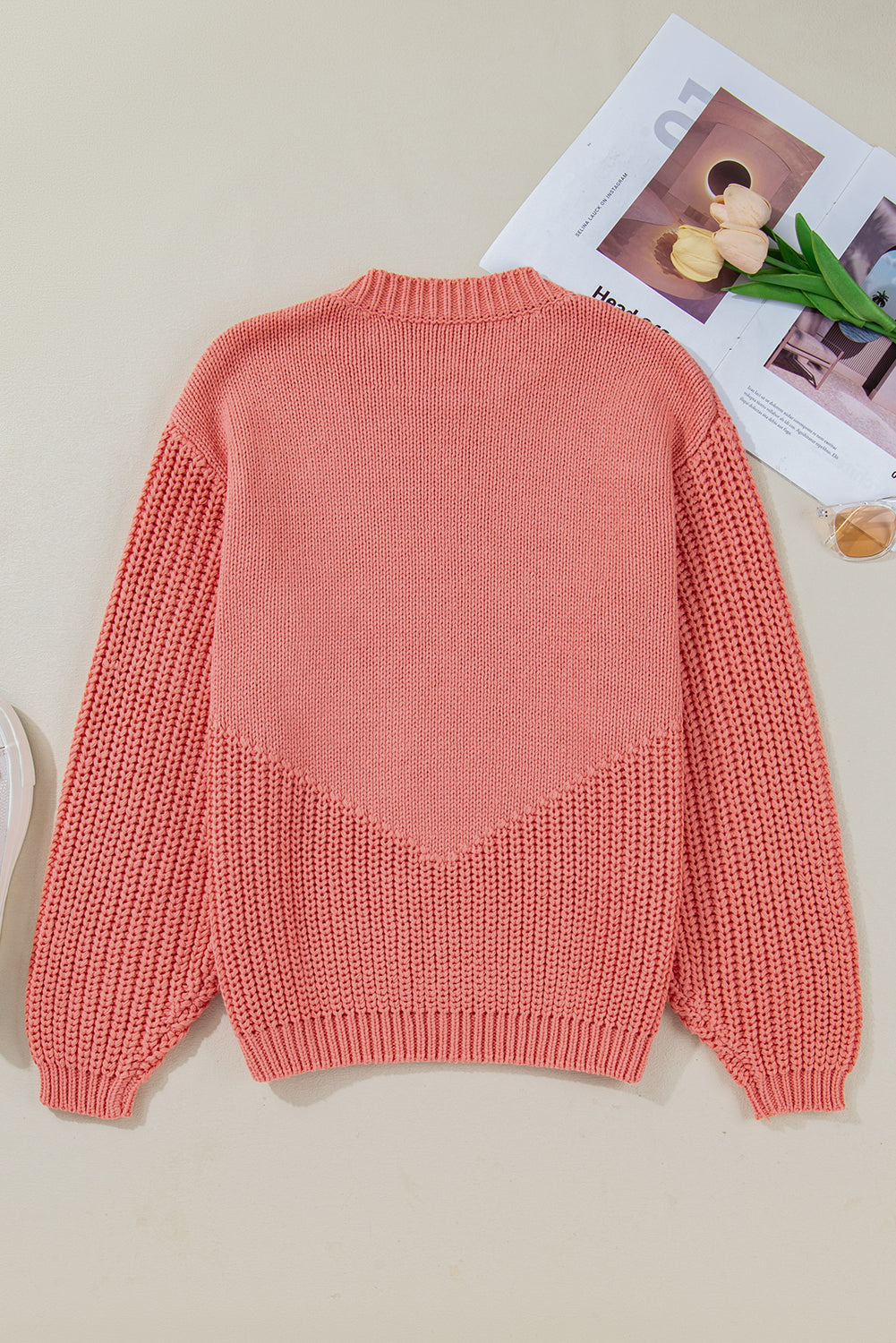Pumpkin Embroidered Thanksgiving Holiday Knit Top