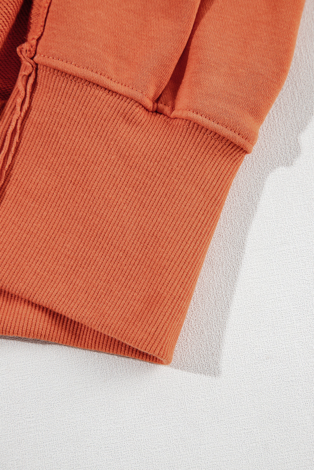 Button-Front Detail Collared Raw High Low Baggy Sweatshirt with Slits