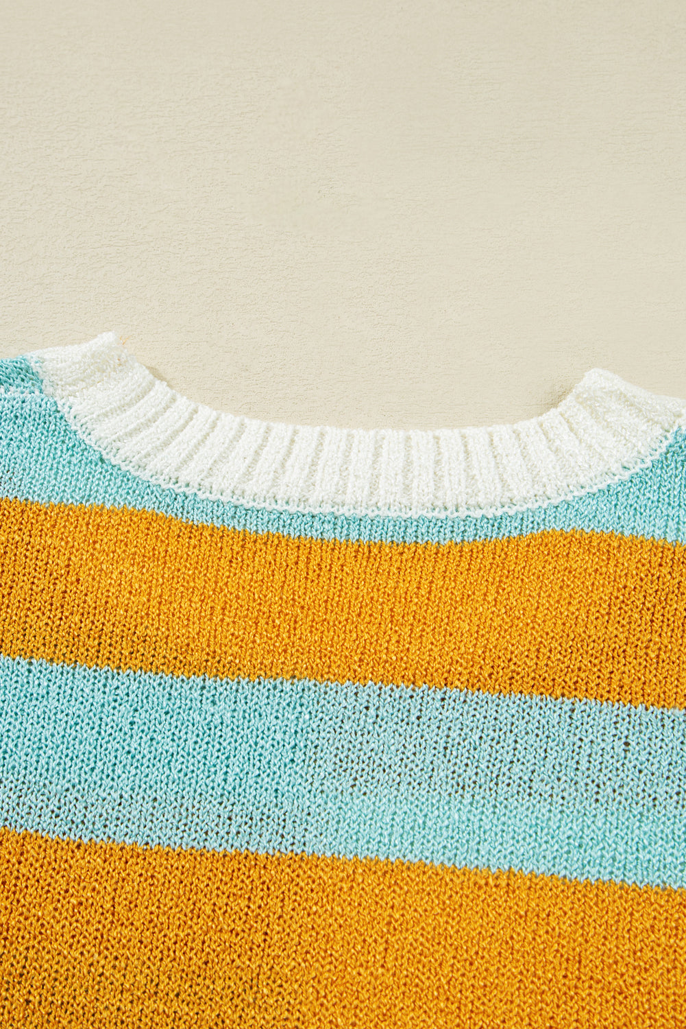 Colorblock Striped Pullover Knit Top