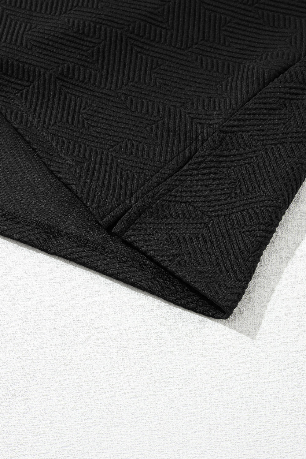Women's Collared Textured V Neck Top