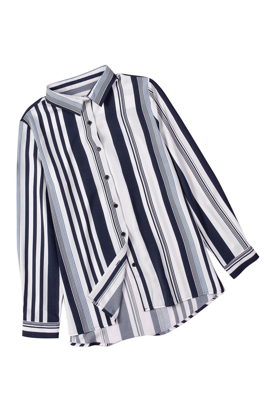Women's Shirt with Navy Striped Contemporary Women