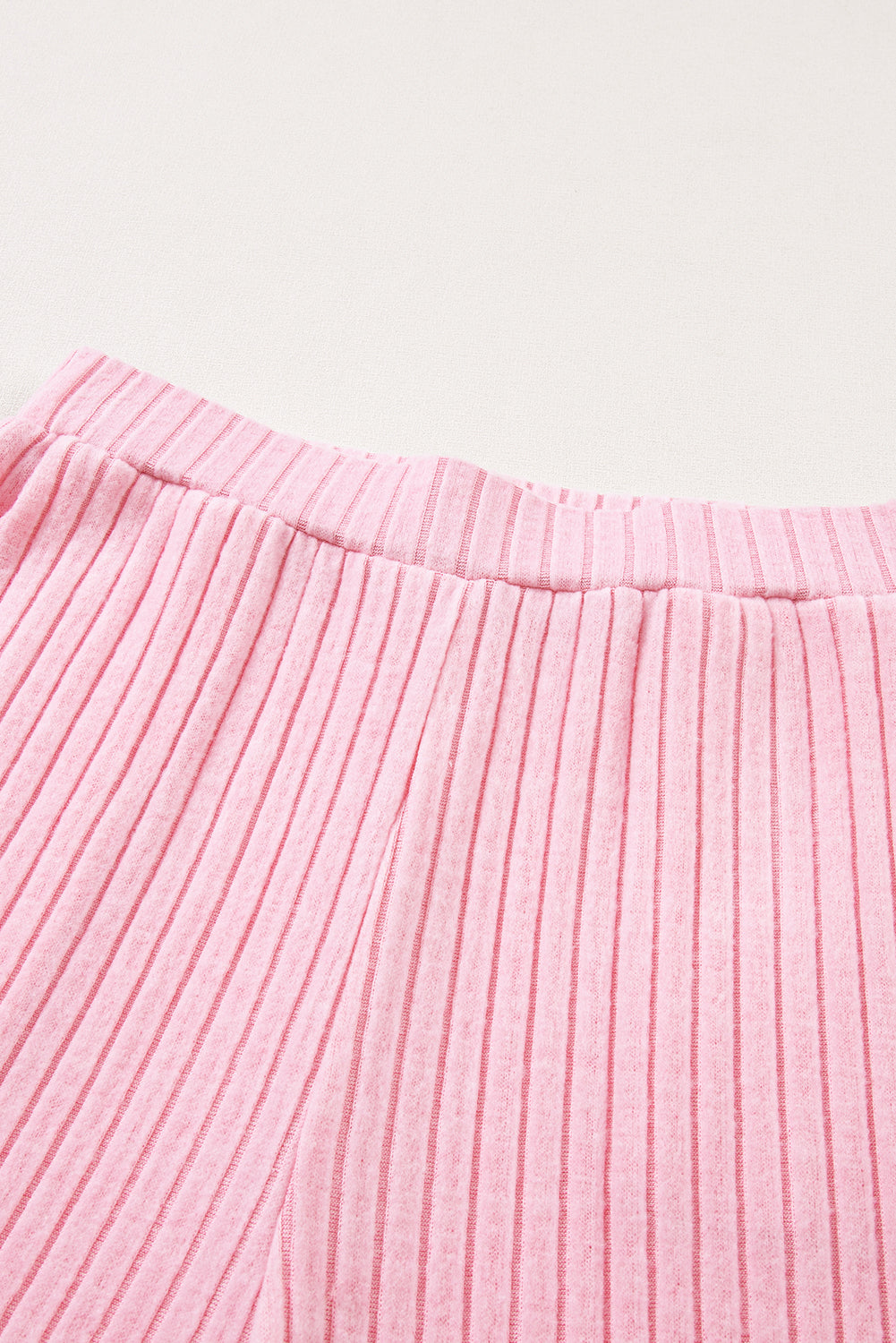 Rib-Knit Knit V-Neck Slouchy Two-piece Outfit