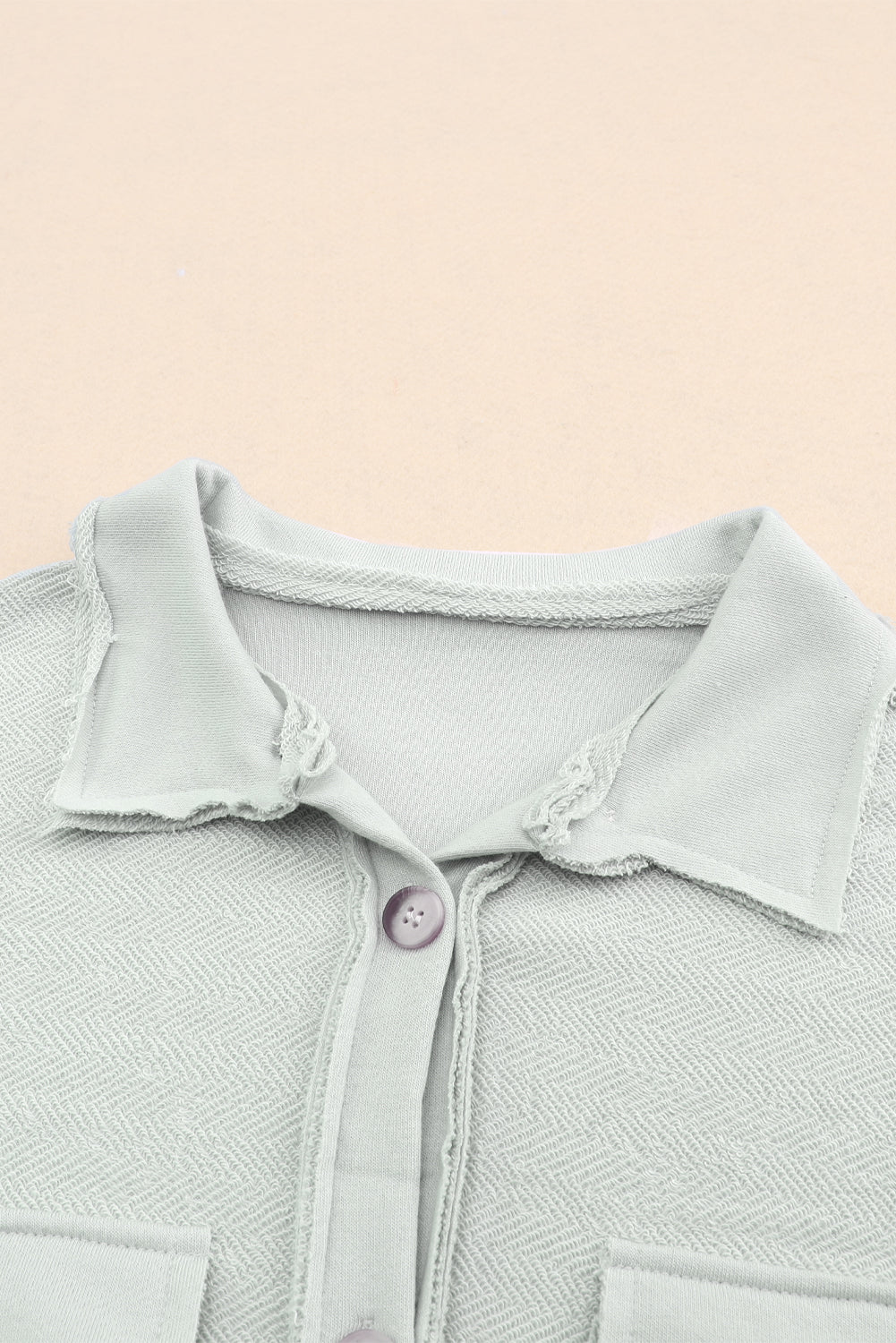Women's Shacket with Contrast Flap Pockets Gray Relaxed