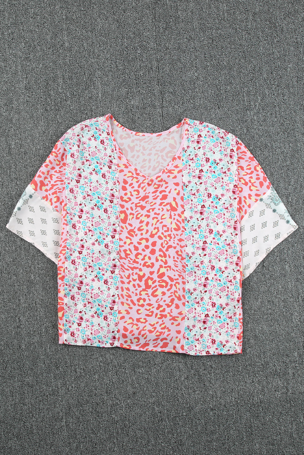Top for Women Animal Floral-Print Mix Print Cape