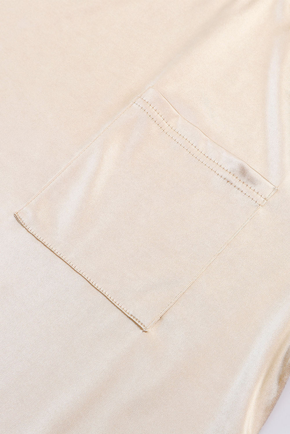 Women's Top with Pocket Long-Sleeve Glitter Chest