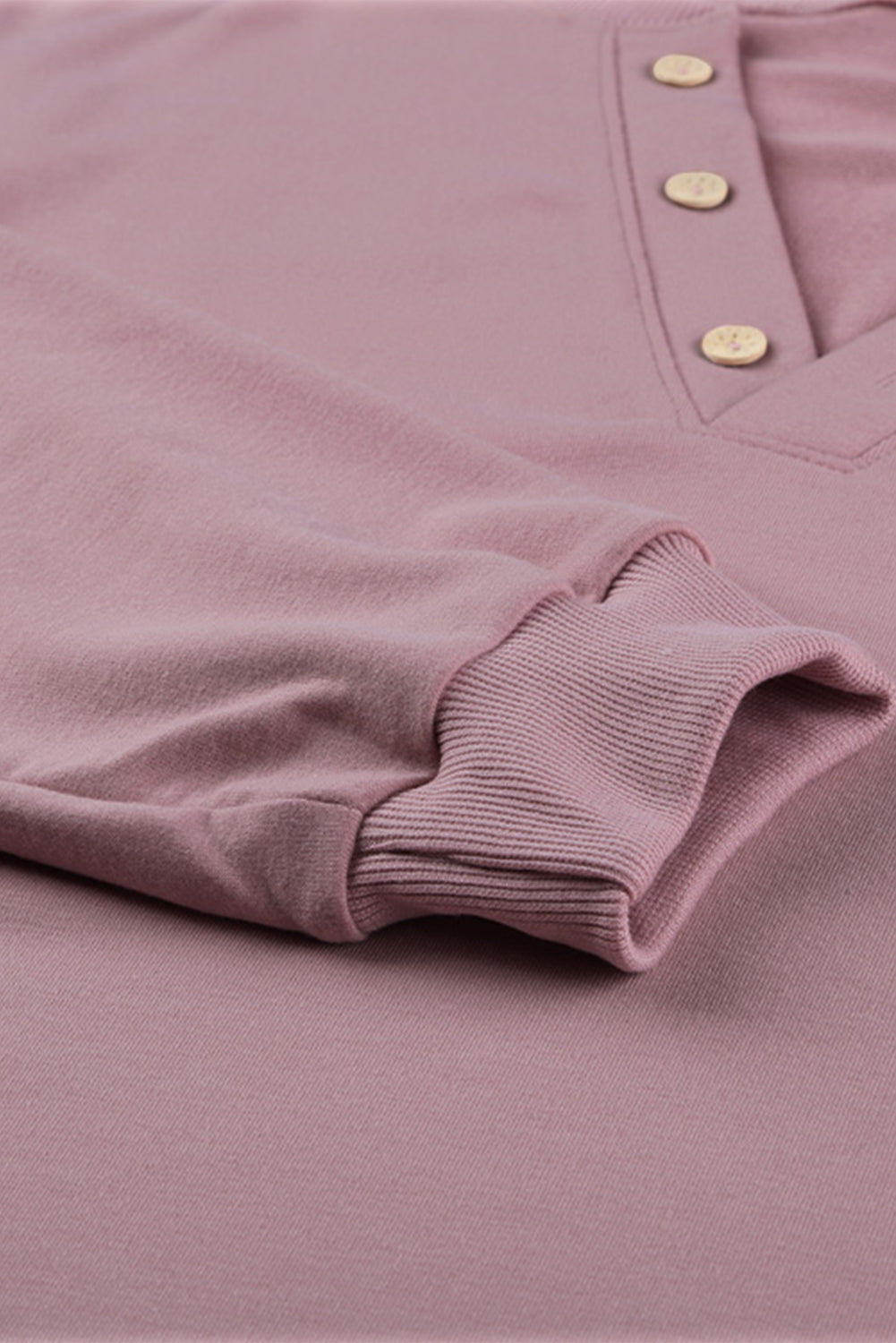 Women's Top Featuring Women Pink Button-Front V Neck Cotton Relaxed Fit