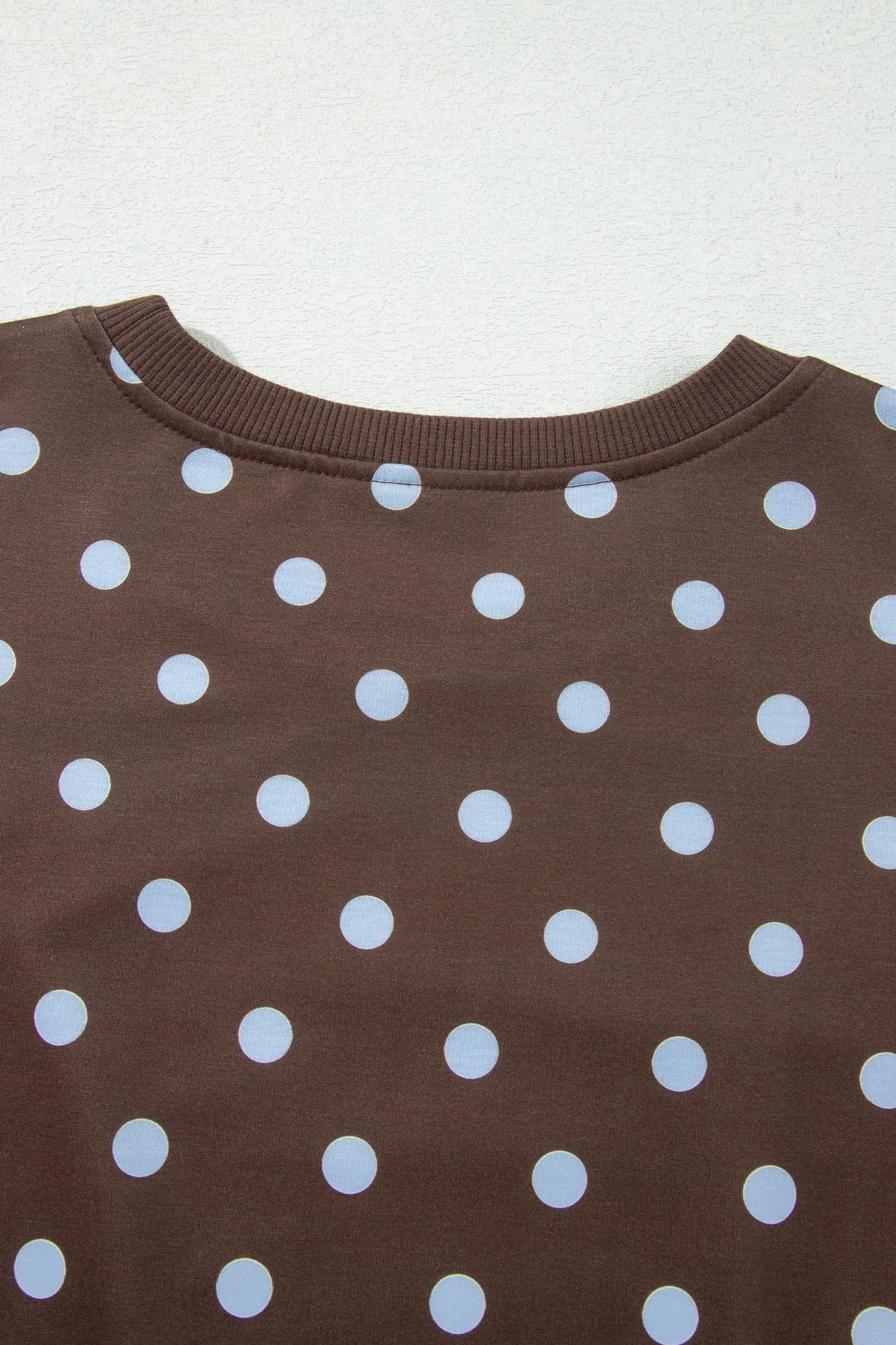 Pullover Embroidered Polka-Dot Embroidered Bow Detail 2pcs Skort Set in Brown