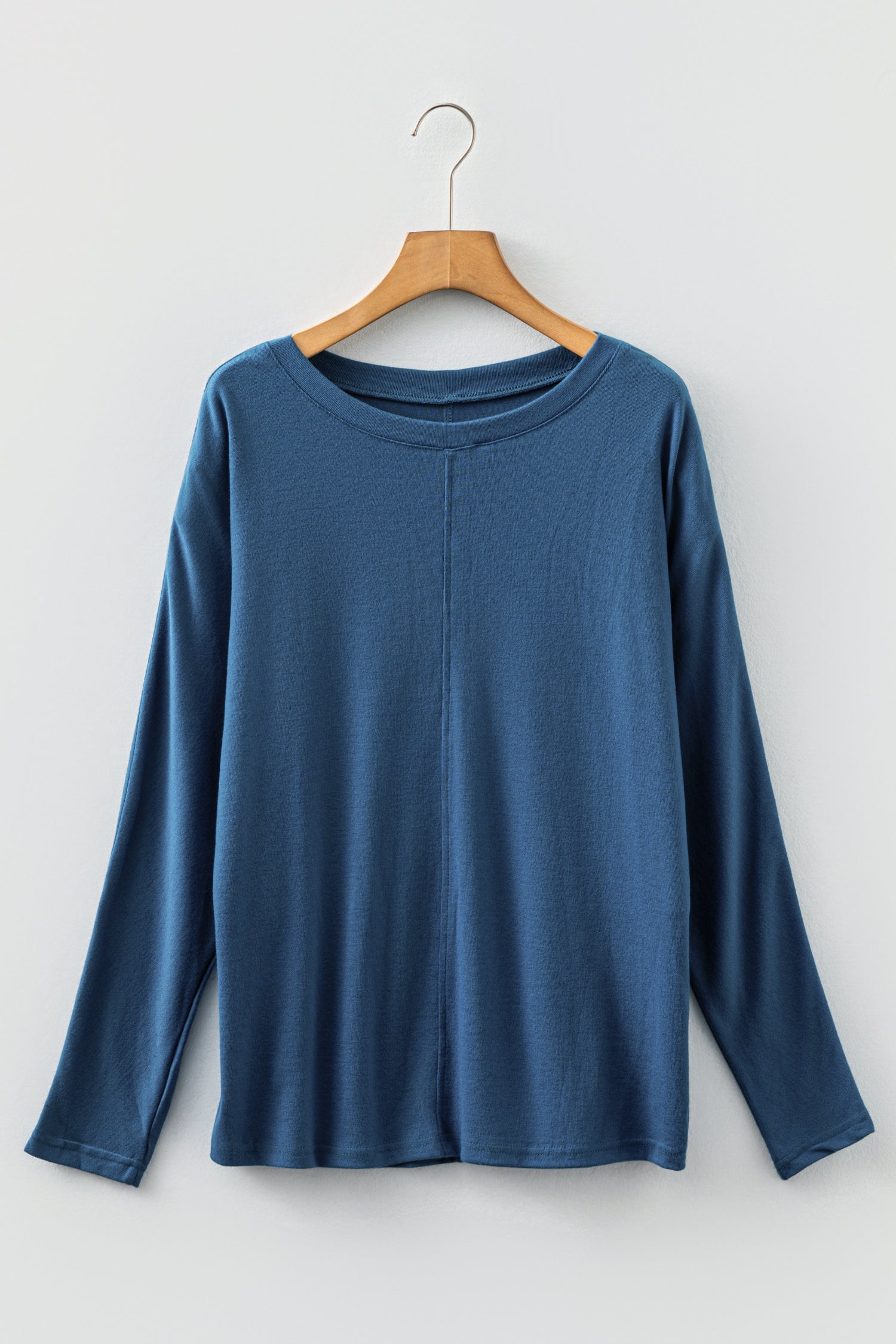 Fiery Solid Patchwork Long-Sleeved Top