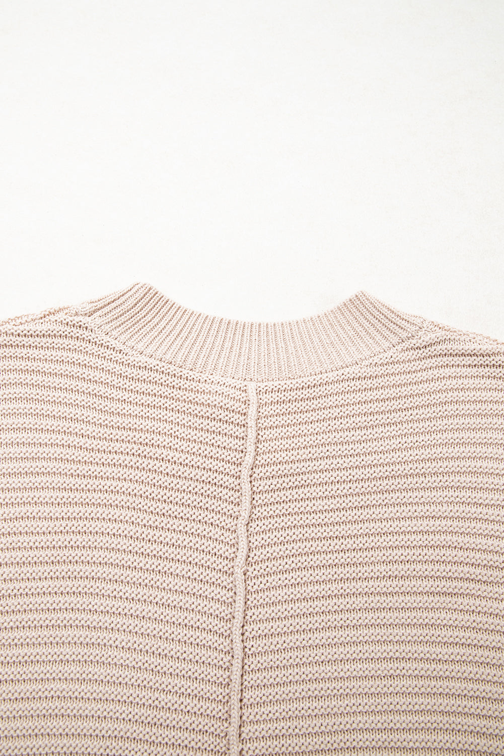 Texture Patchwork Mixed Patchwork Knit Puff Sleeve Knit Top