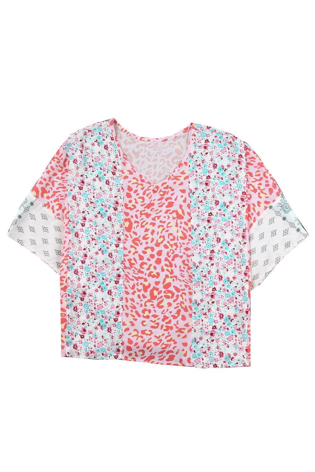 Top for Women Animal Floral-Print Mix Print Cape