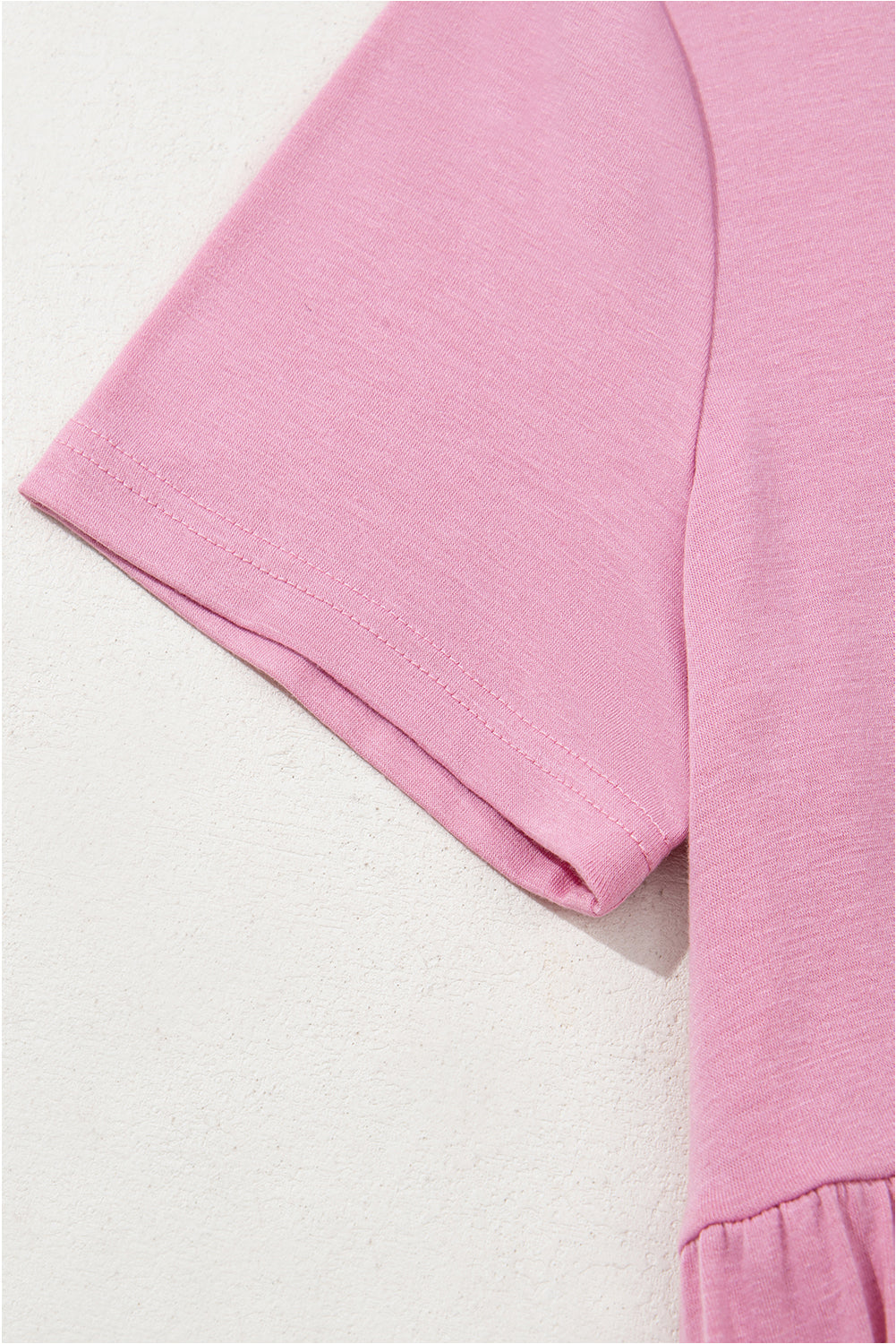 Solid Color T-shirt High Waist Pocketed Long Dress