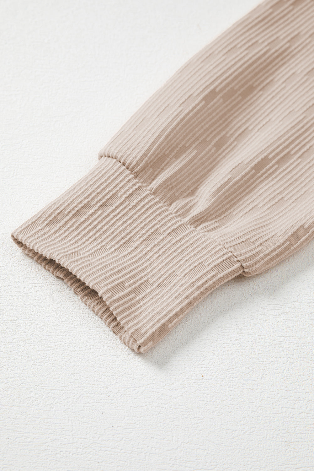 Solid Textured Long-Sleeved Top
