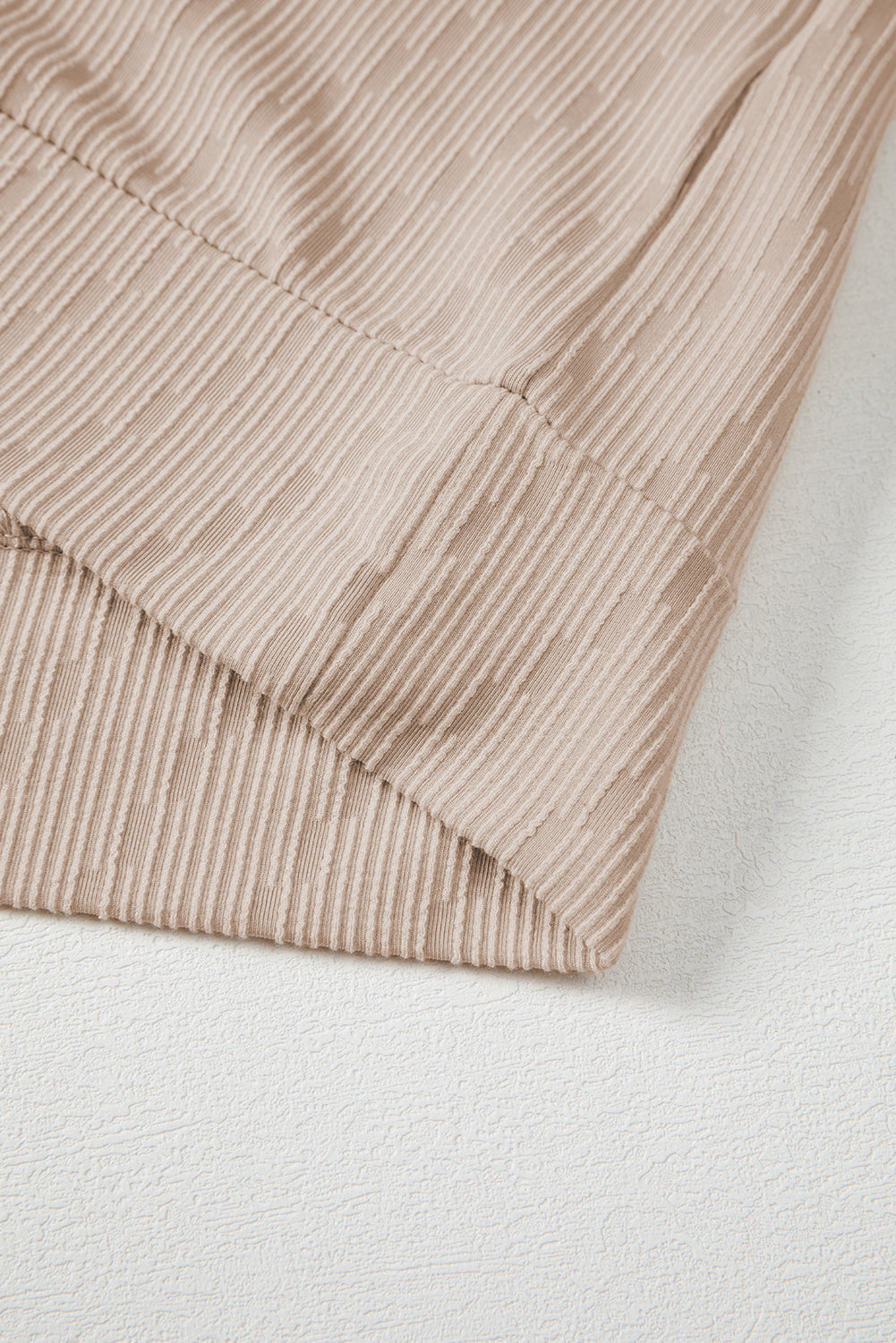 Solid Textured Long-Sleeved Top