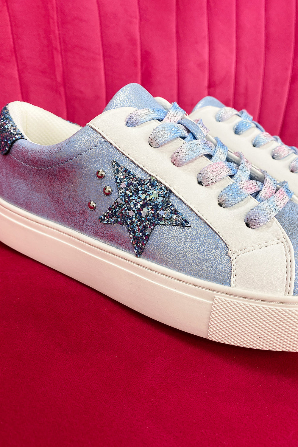 Patchwork Star Sequin Criss Cross Everyday Shoes