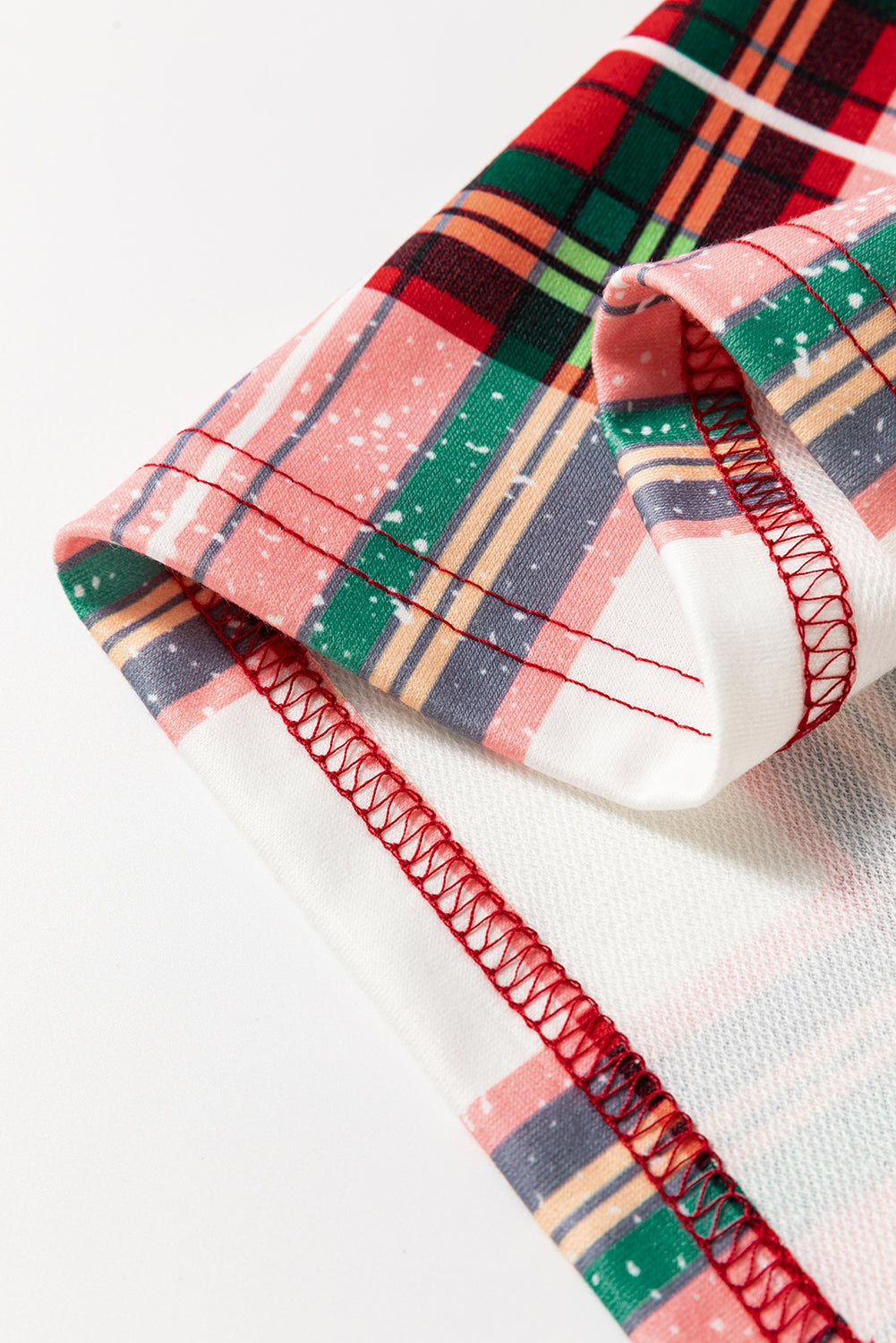 Christmas Top Plaid Allover and Pants Lounge Set