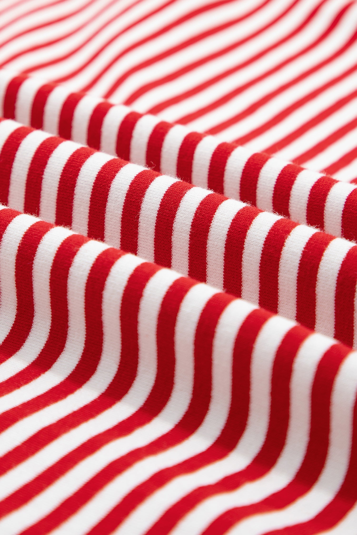Stripe Sweatshirt Oversize Mock-Neck and Shorts Set in Red